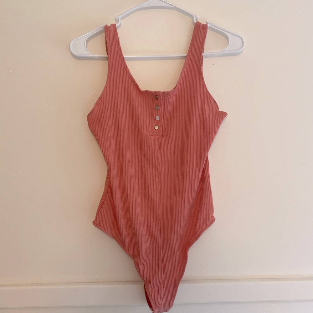 Pink tank onesie
